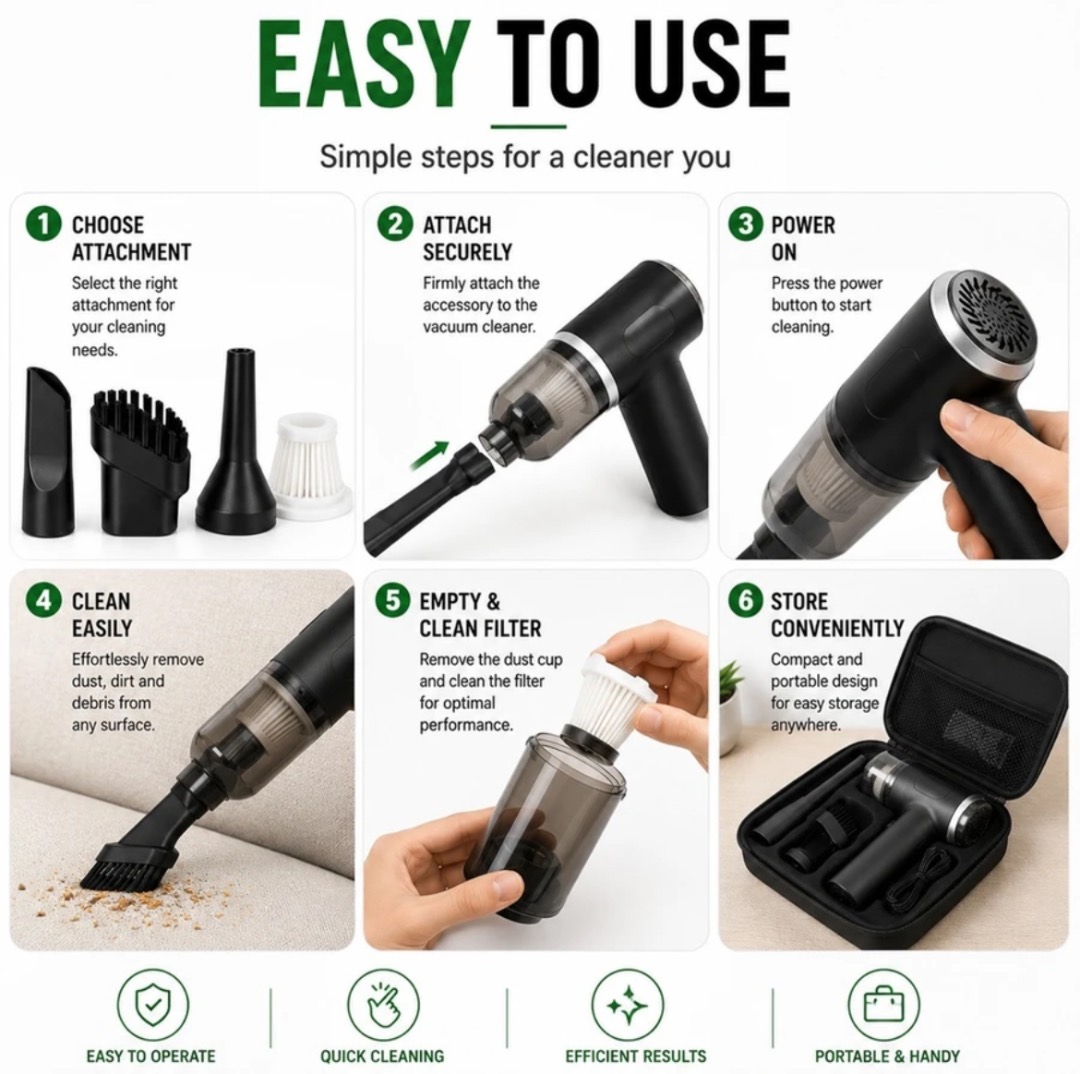 3-in-1 Portable Mini Vacuum Cleaner (AS-228)