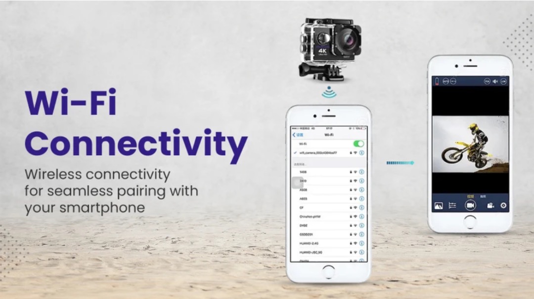4K WiFi Action Camera – Ultra HD Sports Camera | Waterproof | 170° Wide Angle | Adventure Ready