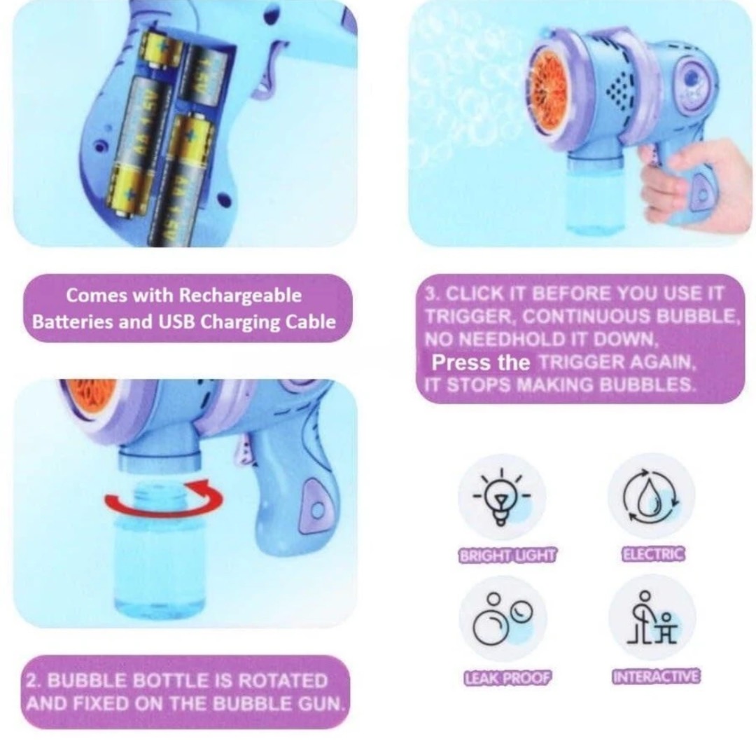 Electric Bubble Gun – Automatic Bubble Blaster for Kids