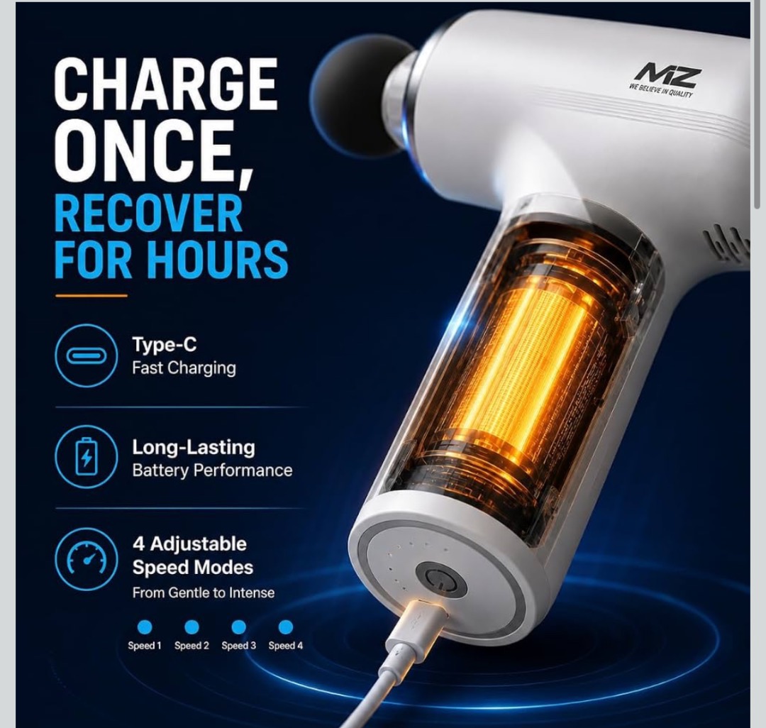 MZ FG20 Portable Mini Massage Gun Deep Tissue Muscle Relaxation – Anytime, Anywhere!