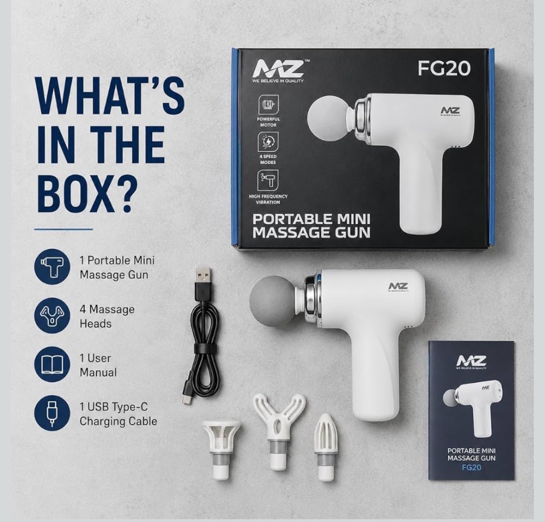 MZ FG20 Portable Mini Massage Gun Deep Tissue Muscle Relaxation – Anytime, Anywhere!