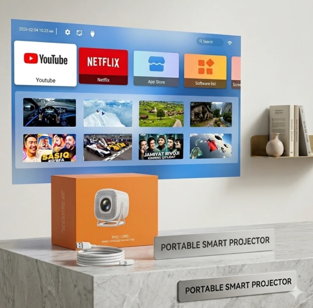 New HDR ULTRA 4k  Wifi android projector  Orange projector  (1922)