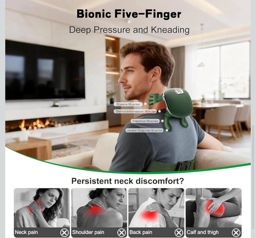 Smart Shiatsu Neck, Back & Body Massager with Hall Sensor Technology
