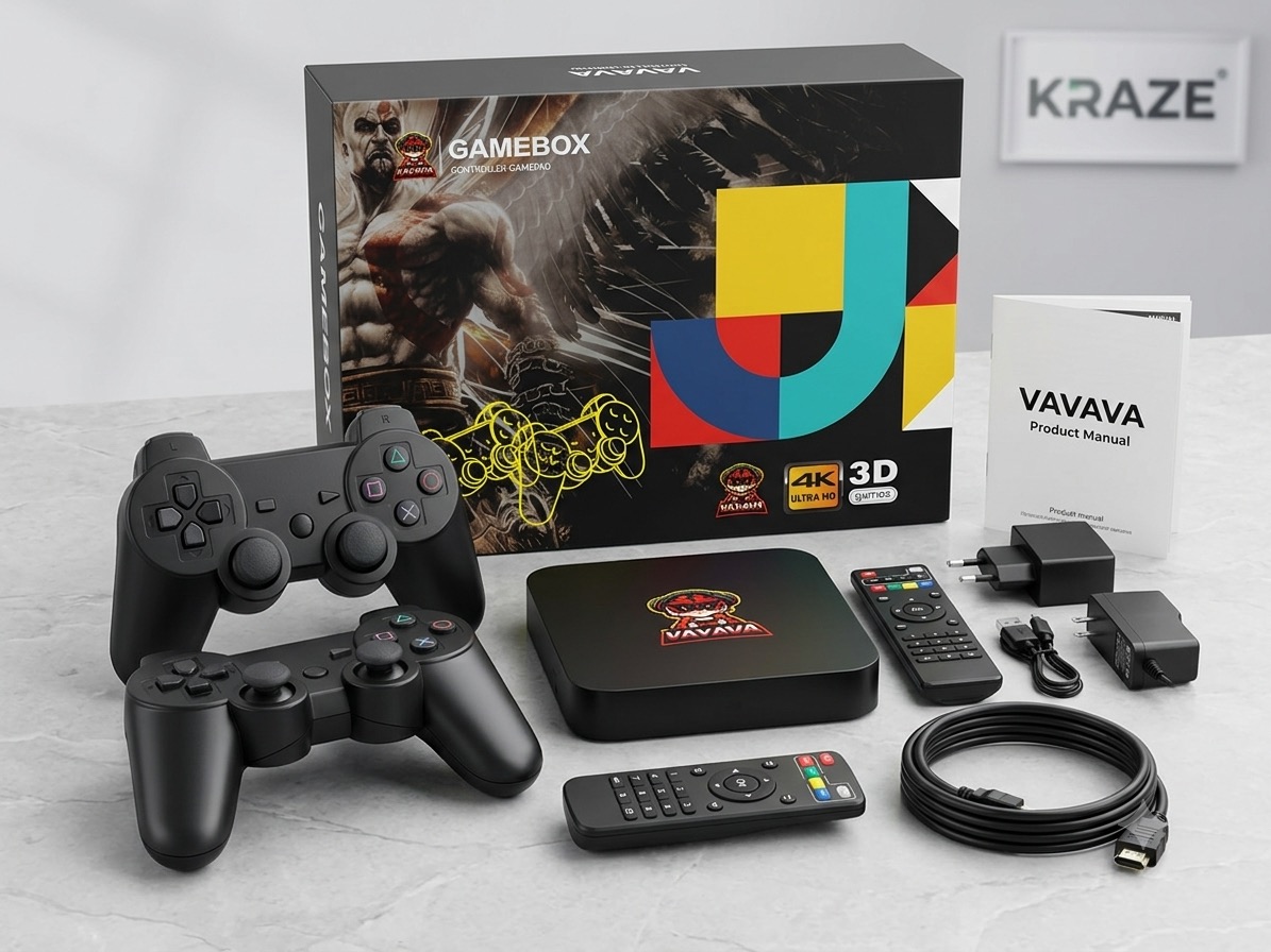 VAVAVA 2-in-1 Game & Smart Android TV Box Controller Gamepad (4K Ultra HD & 3D Games)